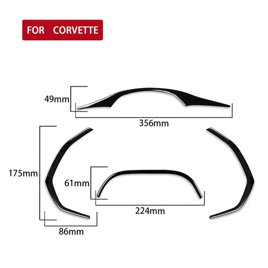 For Chevrolet Corvette C7 2014-2019 4 in 1 Car Dashboard Frame Decorative Sticker, Left Drive - Car Interior Mouldings by buy2fix | Online Shopping UK | buy2fix