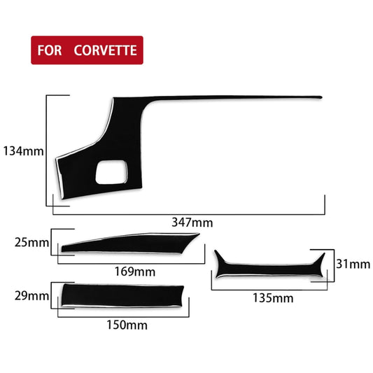 For Chevrolet Corvette C7 2014-2019 Car Central Navigation Decorative Sticker, Left Drive - Car Interior Mouldings by buy2fix | Online Shopping UK | buy2fix