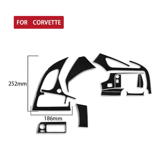 For Chevrolet Corvette C7 2014-2019 Car Air Outlet + Navigation Panel Decorative Sticker, Left Drive - Car Interior Mouldings by buy2fix | Online Shopping UK | buy2fix