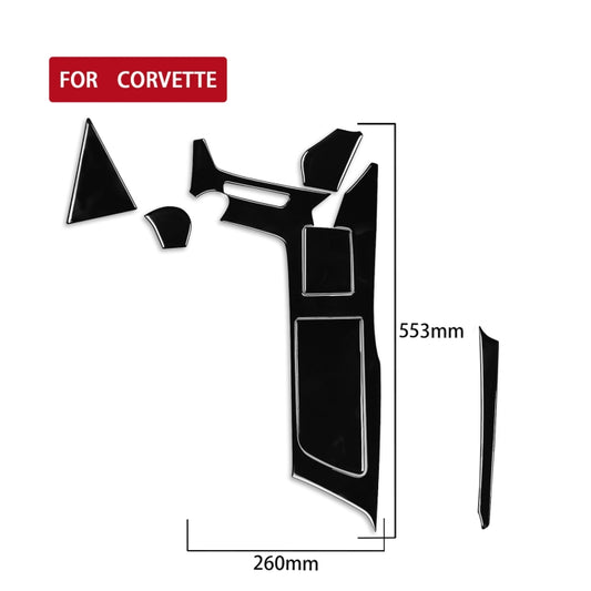 For Chevrolet Corvette C7 2014-2019 5 in 1 Car Water Cup Panel Decorative Sticker, Left Drive - Car Interior Mouldings by buy2fix | Online Shopping UK | buy2fix
