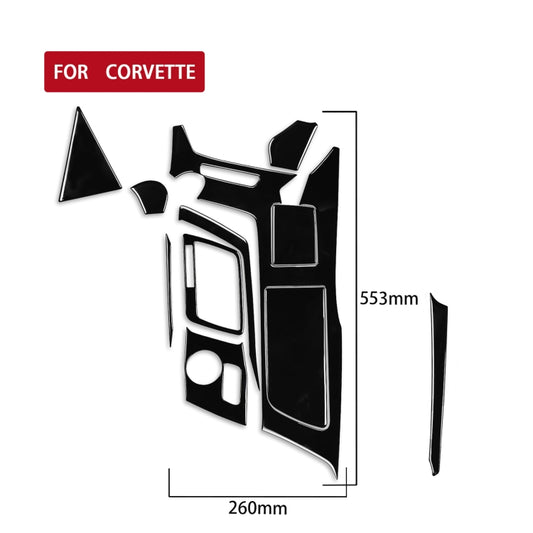 For Chevrolet Corvette C7 2014-2019 11 in 1 Car Gear Water Cup Panel Decorative Sticker, Left Drive - Car Interior Mouldings by buy2fix | Online Shopping UK | buy2fix