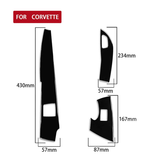 For Chevrolet Corvette C7 2014-2019 Car Button Panel Decorative Sticker, Left Drive - Car Interior Mouldings by buy2fix | Online Shopping UK | buy2fix