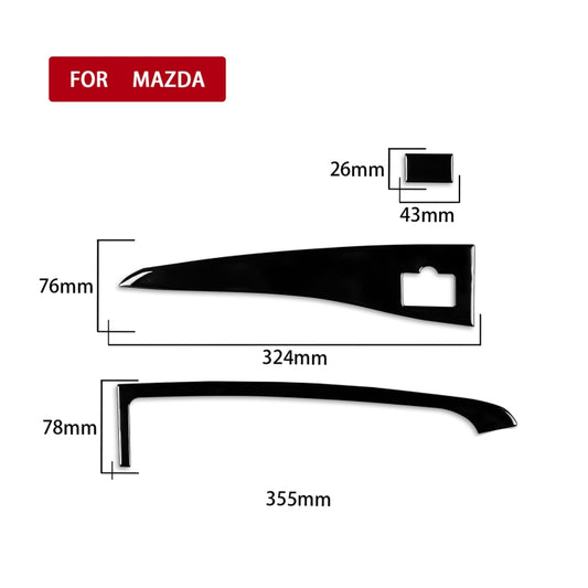 For Mazda 3 Axela 2010-2013 Car Central Display Screen with USB Decorative Sticker, Left Drive - Car Interior Mouldings by buy2fix | Online Shopping UK | buy2fix
