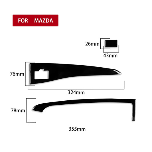 For Mazda 3 Axela 2010-2013 Car Central Display Screen with USB Decorative Sticker, Right Drive - Car Interior Mouldings by buy2fix | Online Shopping UK | buy2fix