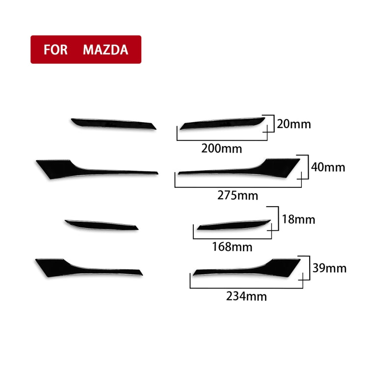 For Mazda 3 Axela 2010-2013 8 in 1 Car Door Push Handle Decorative Sticker, Left and Right Drive Universal by buy2fix