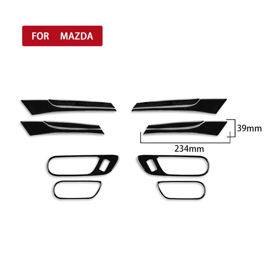 For Mazda 3 Axela 2010-2013 12 in 1 Car Door Handle Set Decorative Sticker, Left and Right Drive Universal - Car Interior Mouldings by buy2fix | Online Shopping UK | buy2fix