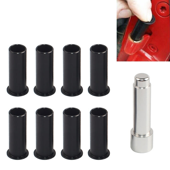 Outil de démontage de voiture, pièces de douille de charnière de porte en métal + plastique de remplacement universel pour Jeep Wrangler JKU 2007 – 2018 8 pièces