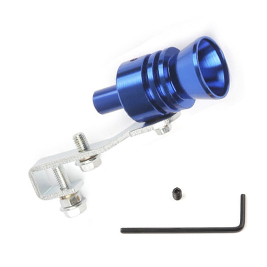 Universal Aluminum Turbo Sound Exhaust Muffler Pipe Whistle Car / Motorcycle Simulator Whistler, Size: L, Outside Diameter: 30mm(Blue) - Exhaust Pipes by buy2fix | Online Shopping UK | buy2fix