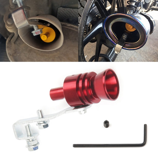 Universal Aluminum Turbo Sound Exhaust Muffler Pipe Whistle Car / Motorcycle Simulator Whistler, Size: L, Outside Diameter: 30mm(Red) - Exhaust Pipes by buy2fix | Online Shopping UK | buy2fix