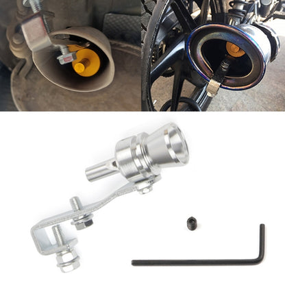 Universal Aluminum Turbo Sound Exhaust Muffler Pipe Whistle Car / Motorcycle Simulator Whistler, Size: M, Outside Diameter: 23mm(Silver) by buy2fix