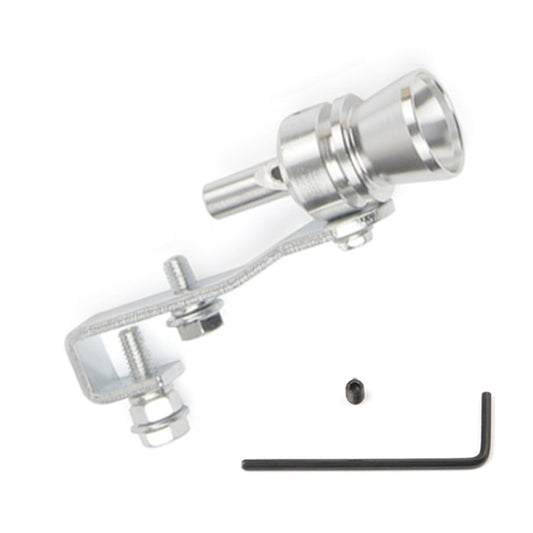 Universal Aluminum Turbo Sound Exhaust Muffler Pipe Whistle Car / Motorcycle Simulator Whistler, Size: M, Outside Diameter: 23mm(Silver) - Exhaust Pipes by buy2fix | Online Shopping UK | buy2fix