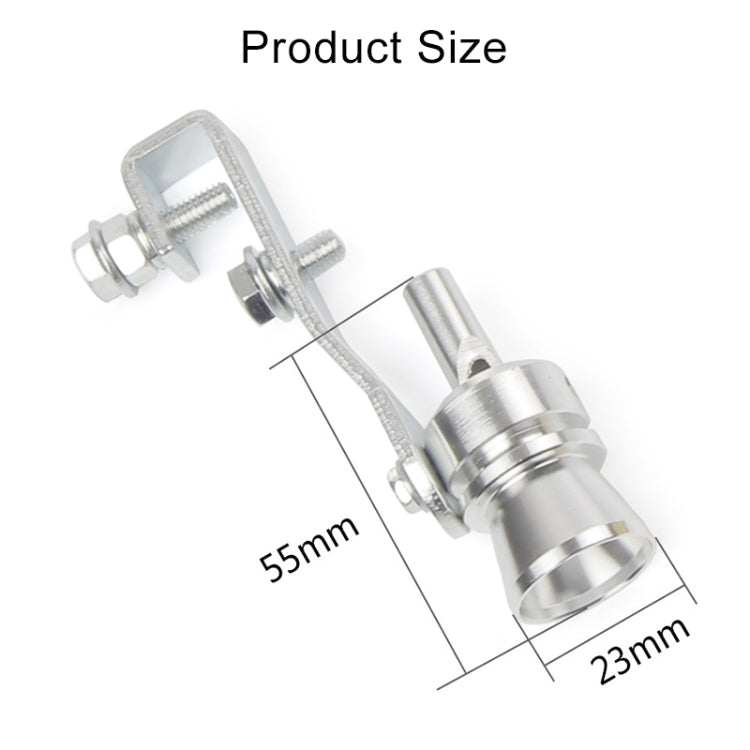 Universal Aluminum Turbo Sound Exhaust Muffler Pipe Whistle Car / Motorcycle Simulator Whistler, Size: M, Outside Diameter: 23mm(Silver) by buy2fix