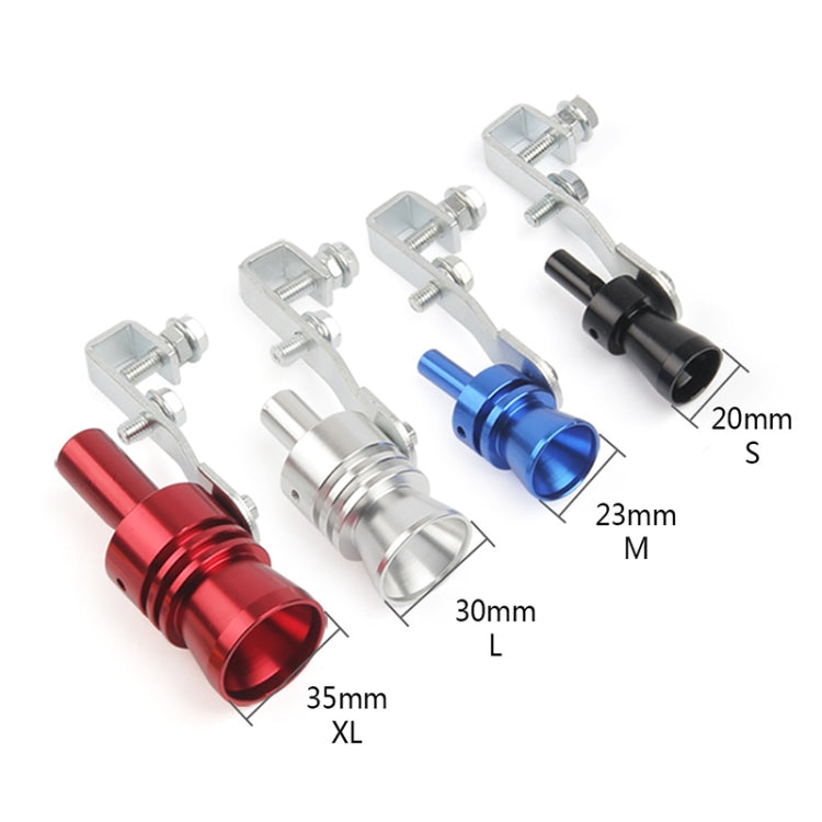 Universal Aluminum Turbo Sound Exhaust Muffler Pipe Whistle Car / Motorcycle Simulator Whistler, Size: M, Outside Diameter: 23mm(Silver) by buy2fix