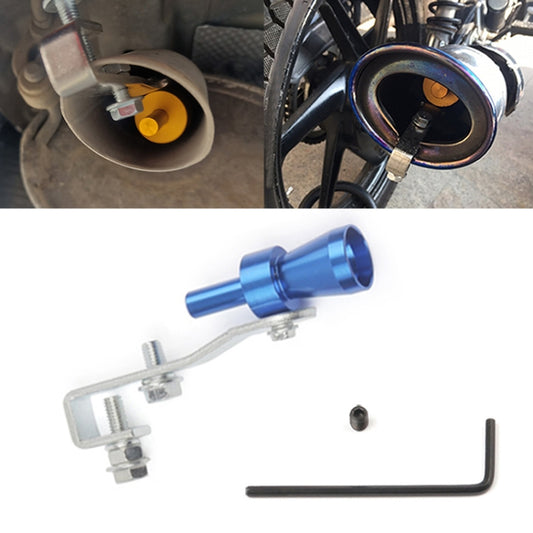 Universal Aluminum Turbo Sound Exhaust Muffler Pipe Whistle Car / Motorcycle Simulator Whistler, Size: S, Outside Diameter: 20mm(Blue) - Exhaust Pipes by buy2fix | Online Shopping UK | buy2fix
