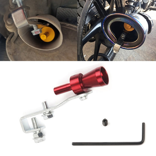 Universal Aluminum Turbo Sound Exhaust Muffler Pipe Whistle Car / Motorcycle Simulator Whistler, Size: S, Outside Diameter: 20mm(Red) - Exhaust Pipes by buy2fix | Online Shopping UK | buy2fix