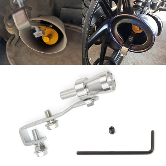 Universal Aluminum Turbo Sound Exhaust Muffler Pipe Whistle Car / Motorcycle Simulator Whistler, Size: S, Outside Diameter: 20mm(Silver) - Exhaust Pipes by buy2fix | Online Shopping UK | buy2fix