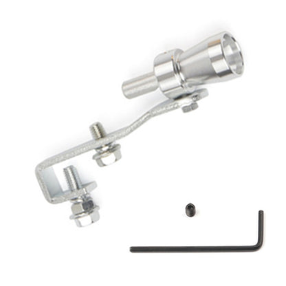 Universal Aluminum Turbo Sound Exhaust Muffler Pipe Whistle Car / Motorcycle Simulator Whistler, Size: S, Outside Diameter: 20mm(Silver) - Exhaust Pipes by buy2fix | Online Shopping UK | buy2fix