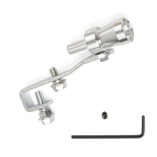 Universal Aluminum Turbo Sound Exhaust Muffler Pipe Whistle Car / Motorcycle Simulator Whistler, Size: S, Outside Diameter: 20mm(Silver) - Exhaust Pipes by buy2fix | Online Shopping UK | buy2fix