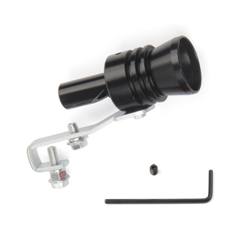 Universal Aluminum Turbo Sound Exhaust Muffler Pipe Whistle Car / Motorcycle Simulator Whistler, Size: XL, Outside Diameter: 35mm(Black) - Exhaust Pipes by buy2fix | Online Shopping UK | buy2fix