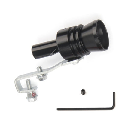 Universal Aluminum Turbo Sound Exhaust Muffler Pipe Whistle Car / Motorcycle Simulator Whistler, Size: XL, Outside Diameter: 35mm(Black) - Exhaust Pipes by buy2fix | Online Shopping UK | buy2fix