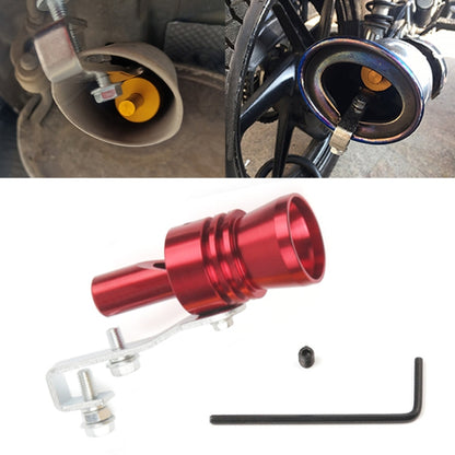 Universal Aluminum Turbo Sound Exhaust Muffler Pipe Whistle Car / Motorcycle Simulator Whistler, Size: XL, Outside Diameter: 35mm(Red) - Exhaust Pipes by buy2fix | Online Shopping UK | buy2fix