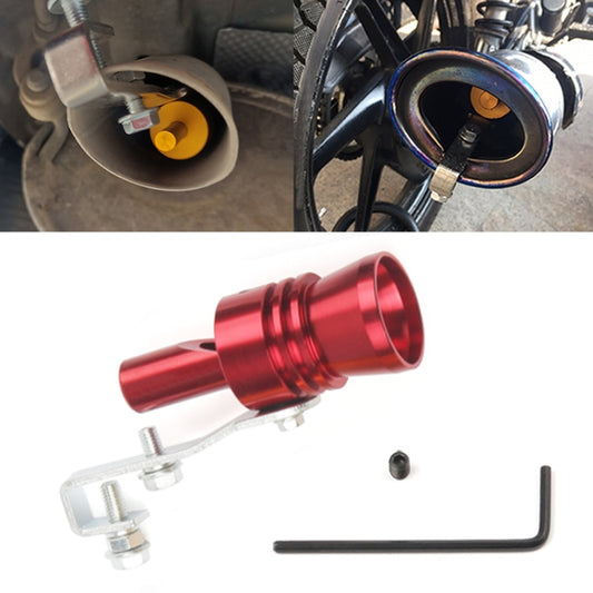 Universal Aluminum Turbo Sound Exhaust Muffler Pipe Whistle Car / Motorcycle Simulator Whistler, Size: XL, Outside Diameter: 35mm(Red) - Exhaust Pipes by buy2fix | Online Shopping UK | buy2fix
