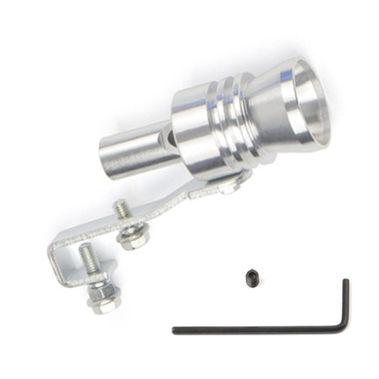 Universal Aluminum Turbo Sound Exhaust Muffler Pipe Whistle Car / Motorcycle Simulator Whistler, Size: XL, Outside Diameter: 35mm(Silver) - Exhaust Pipes by buy2fix | Online Shopping UK | buy2fix
