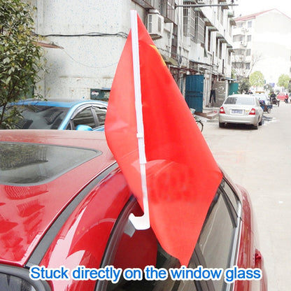 10 PCS 43cm Clip-type Car Window Plastic Flagpole, No Flag - Ornaments by buy2fix | Online Shopping UK | buy2fix