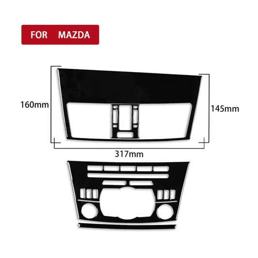 For Mazda 3 Axela 2010-2013 4 in 1 Car Central Control Radio Set A Decorative Sticker, Left Drive - Car Interior Mouldings by buy2fix | Online Shopping UK | buy2fix
