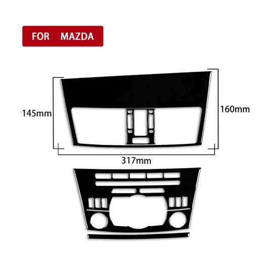 For Mazda 3 Axela 2010-2013 4 in 1 Car Central Control Radio Set A Decorative Sticker, Right Drive - Car Interior Mouldings by buy2fix | Online Shopping UK | buy2fix