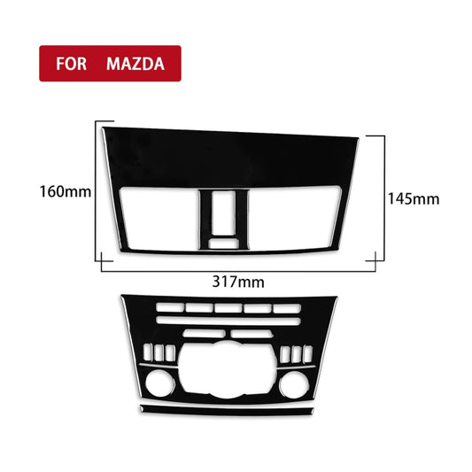 For Mazda 3 Axela 2010-2013 4 in 1 Car Central Control Radio Set B Decorative Sticker, Left Drive - Car Interior Mouldings by buy2fix | Online Shopping UK | buy2fix