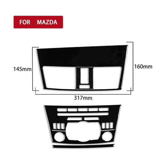 For Mazda 3 Axela 2010-2013 4 in 1 Car Central Control Radio Set B Decorative Sticker, Right Drive - Car Interior Mouldings by buy2fix | Online Shopping UK | buy2fix