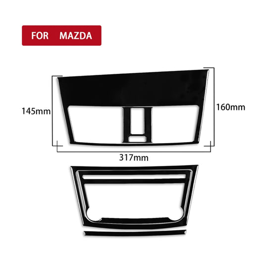 For Mazda 3 Axela 2010-2013 5 in 1 Car Central Control Navigation Set B Decorative Sticker, Right Drive - Car Interior Mouldings by buy2fix | Online Shopping UK | buy2fix