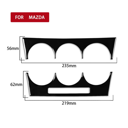 For Mazda 3 Axela 2010-2013 Car AC Button B Decorative Sticker, Left and Right Drive Universal - Car Interior Mouldings by buy2fix | Online Shopping UK | buy2fix