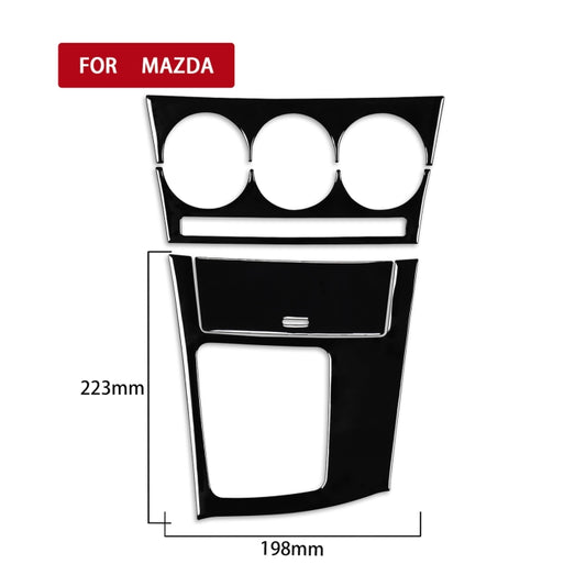 For Mazda 3 Axela 2010-2013 4 in 1 Car AC Gear Frame Set A Decorative Sticker, Left Drive - Car Interior Mouldings by buy2fix | Online Shopping UK | buy2fix