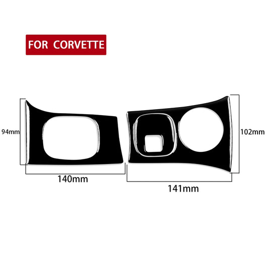 For Chevrolet Corvette C5 1998-2004 Car Key Panel + Headlight Switch Decorative Sticker, Left Drive - Car Interior Mouldings by buy2fix | Online Shopping UK | buy2fix
