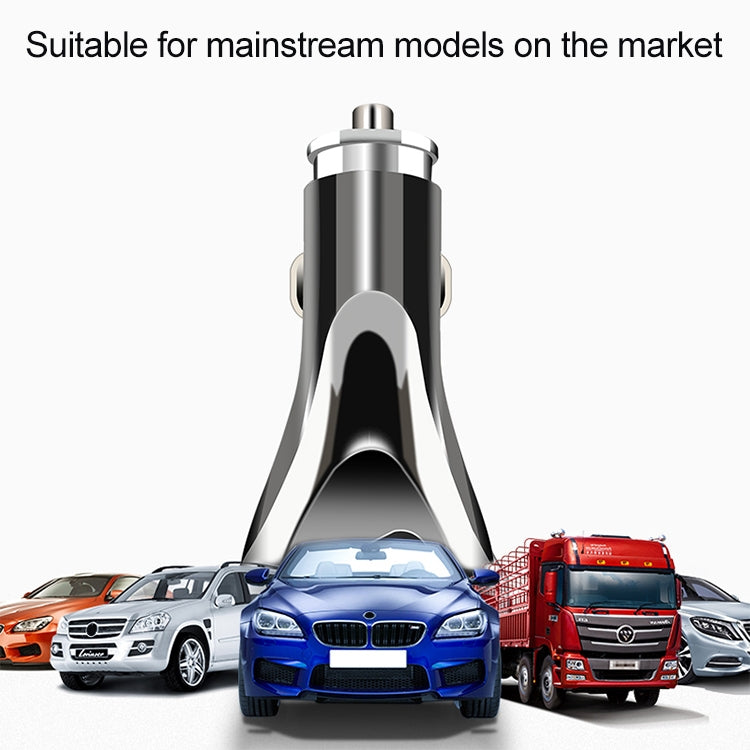 WLX-K1 QC3.0 Dual USB + Type-C Triple Car Charger (Silver) - Car Charger by buy2fix | Online Shopping UK | buy2fix