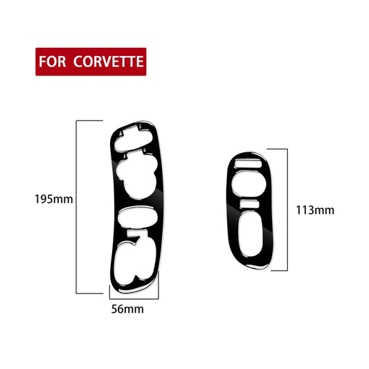 For Chevrolet Corvette C5 1998-2004 2 in 1 Car Door Control Panel with Memory Seat Decorative Sticker, Left Drive - Car Interior Mouldings by buy2fix | Online Shopping UK | buy2fix