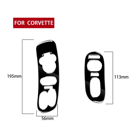 For Chevrolet Corvette C5 1998-2004 2 in 1 Car Door Control Panel Decorative Sticker, Left Drive - Car Interior Mouldings by buy2fix | Online Shopping UK | buy2fix