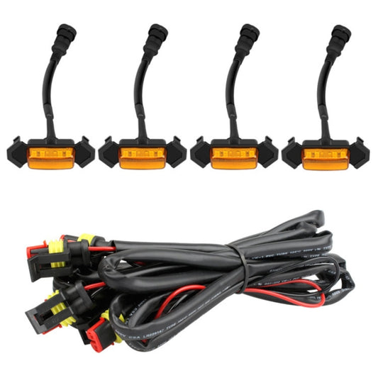 For Toyota Tacoma TRD 2016-2019 4 in 1 Car LED Front Grille Warning Lights, Daytime Running Lights & Wide Lights (Yellow Light) - Clearance Lights by buy2fix | Online Shopping UK | buy2fix