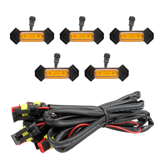 For Toyota Tacoma TRD 2016-2019 5 in 1 Car LED Front Grille Warning Lights, Daytime Running Lights & Wide Lights (Yellow Light) - Clearance Lights by buy2fix | Online Shopping UK | buy2fix