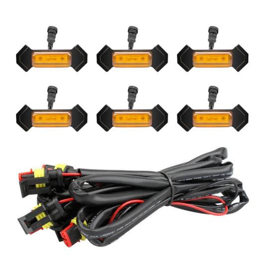 For Toyota Tacoma TRD 2016-2019 6 in 1 Car LED Front Grille Warning Lights, Daytime Running Lights & Wide Lights (Yellow Light) - Clearance Lights by buy2fix | Online Shopping UK | buy2fix