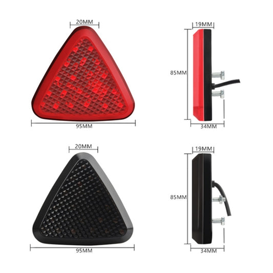 Bicycle / Mountain Bike X Style Triangle Pilot Light LED Tail Light (Black) by buy2fix