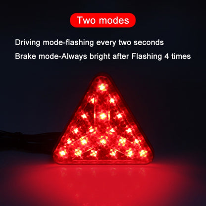 Bicycle / Mountain Bike X Style Triangle Pilot Light LED Tail Light (Black) by buy2fix