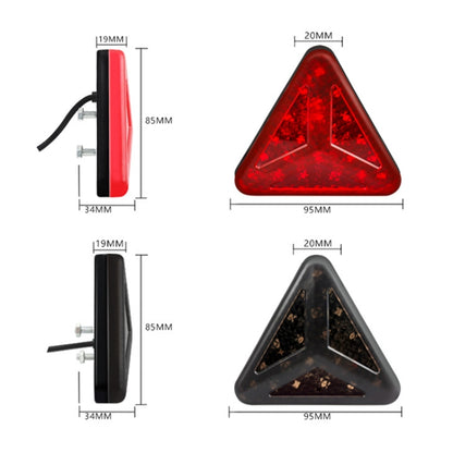 Bicycle / Mountain Bike Y Style Triangle Pilot Light LED Tail Light (Black) by buy2fix