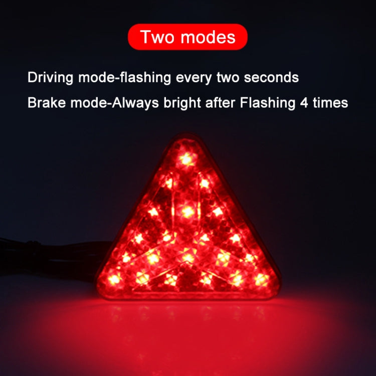 Bicycle / Mountain Bike Y Style Triangle Pilot Light LED Tail Light (Black) by buy2fix