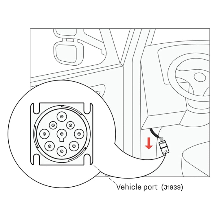 For Cummins J1939 9 Pin Connector Diagnosis Cable by buy2fix