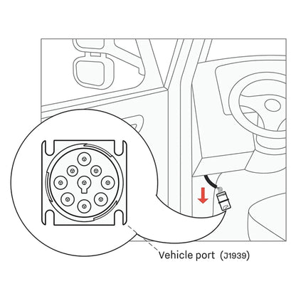 For Cummins J1939 9 Pin Connector Diagnosis Cable by buy2fix