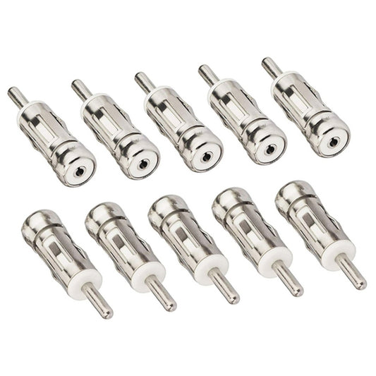 10pcs Car Vehicles Radio Stereo Aerial Antenna Mast Male Adapter DIN Connector Plug by buy2fix