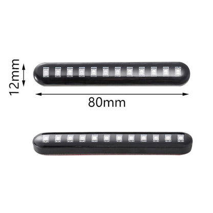 1 Pair Motorcycle 12LED Running Water Turn License Plate Light - Signal Lights by buy2fix | Online Shopping UK | buy2fix